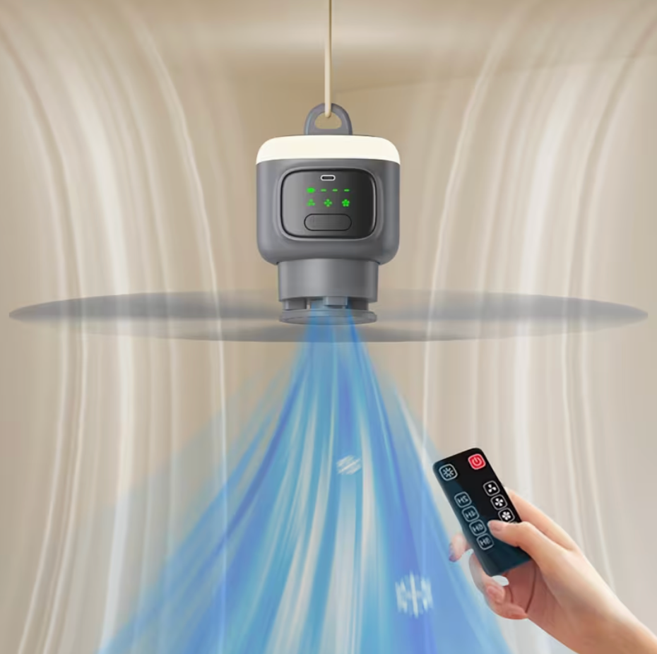 Portable Camping Ceiling Fan LED Light
