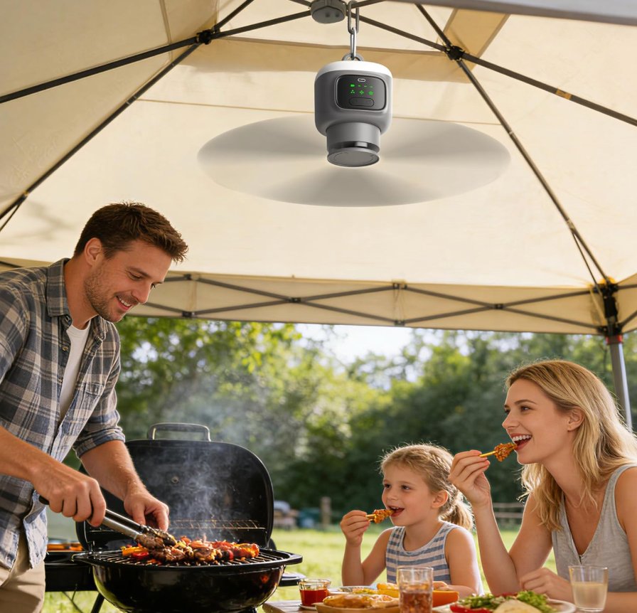 Portable Camping Ceiling Fan LED Light